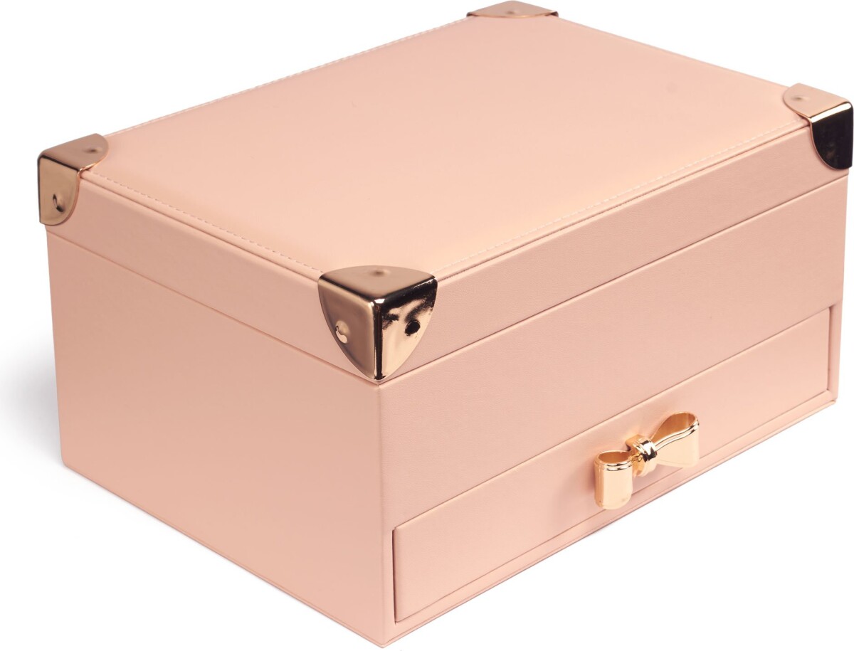 Gillian Jones - Smykkeskrin Med Sløjfe - Rosa - Stor