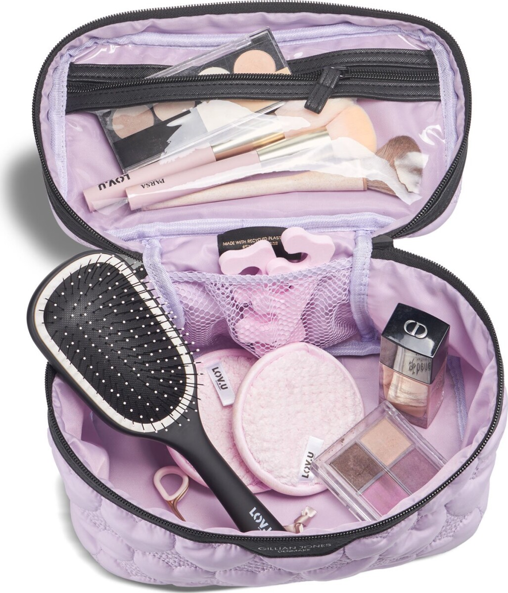 Gillian Jones - Beautyboks Toilettaske - Urban Travel - Purple Hearts