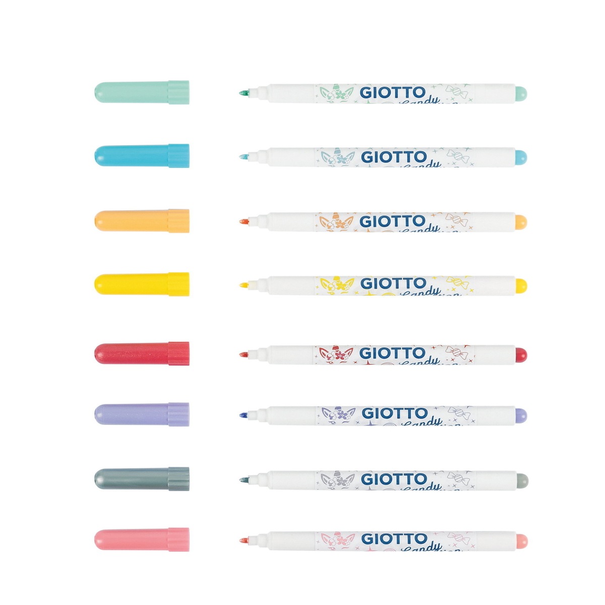 Giotto Turbo Glitter Tusser 8 Stk Pastel