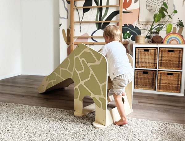 Rutsjebane I Træ - Giraf - Indendørs - Small Foot