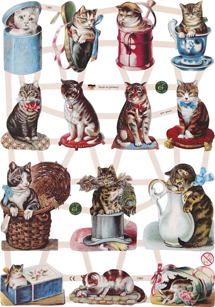 Glansbilleder - Forskellige Motiver - 30 Ark