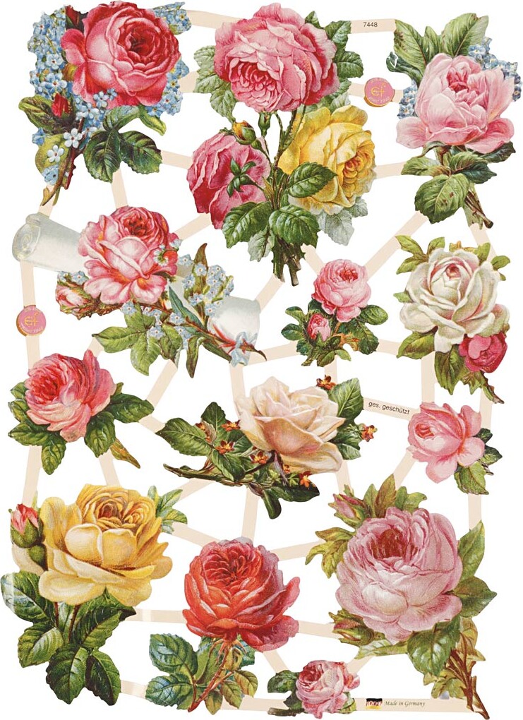 Glansbilleder - Forskellige Motiver - 30 Ark