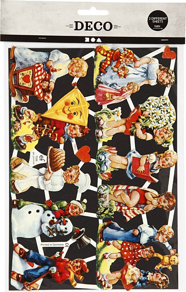 Glansbilleder - Børn - 2 Ark