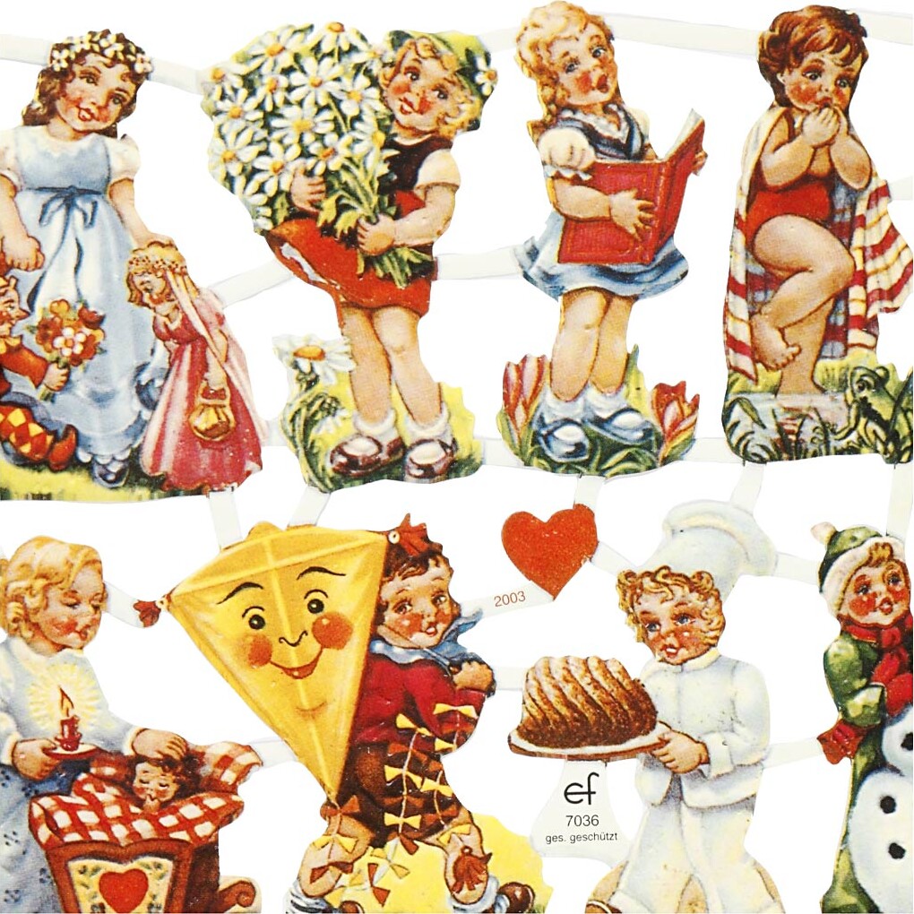 Glansbilleder - Børn - 2 Ark