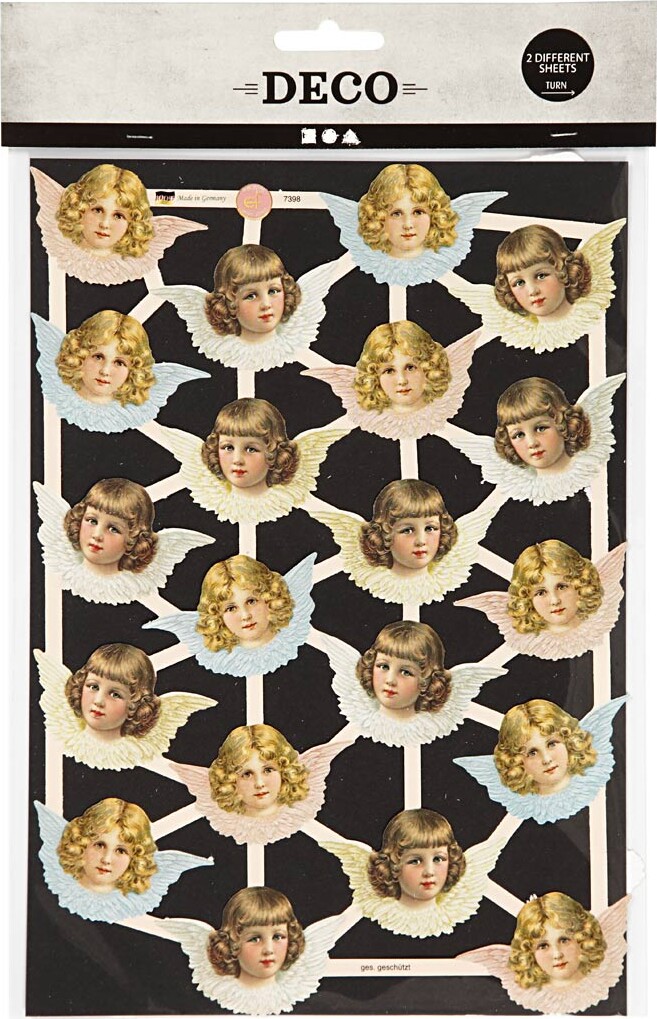 Glansbilleder - Engle - 2 Ark