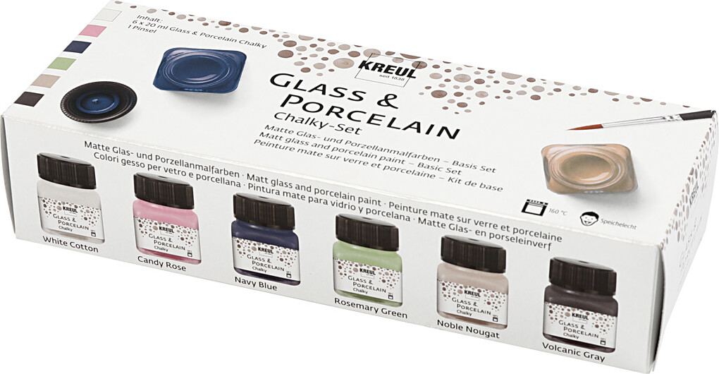 Kreul - Glass Porcelain - Forskellige Farver - 6X20 Ml