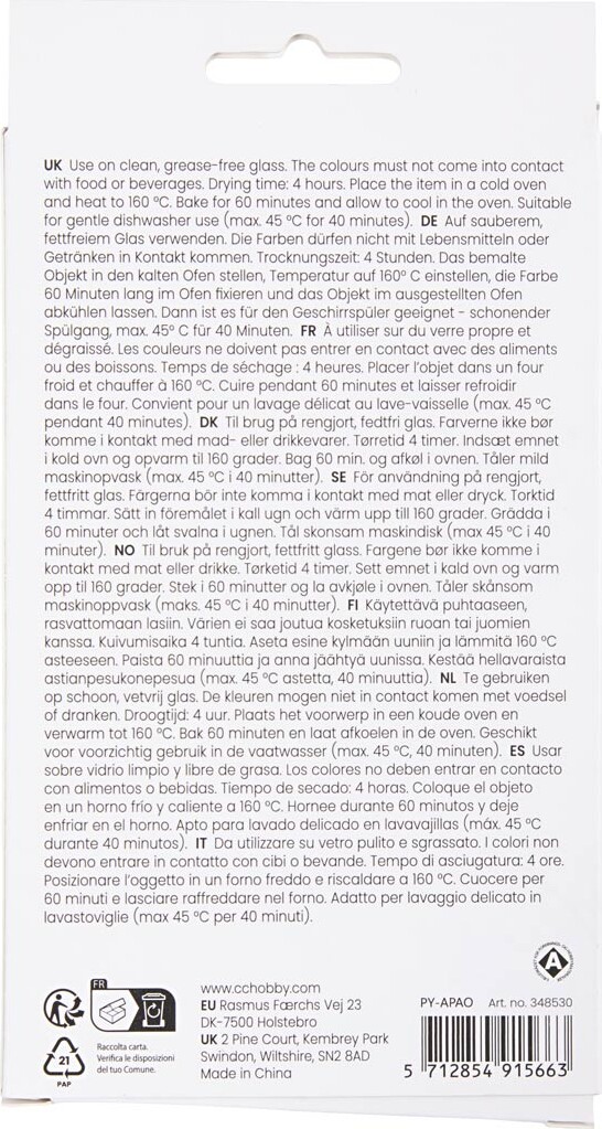 Glas- Og Porcelænstusch - Tykkelse 1-4 Mm - Halvdækkende - Blågrøn