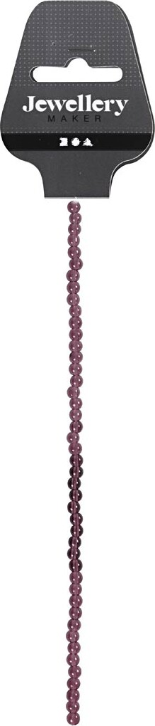Glasperler - Ø 4 Mm - Hulstr 1 Mm - Lilla - 45 Stk