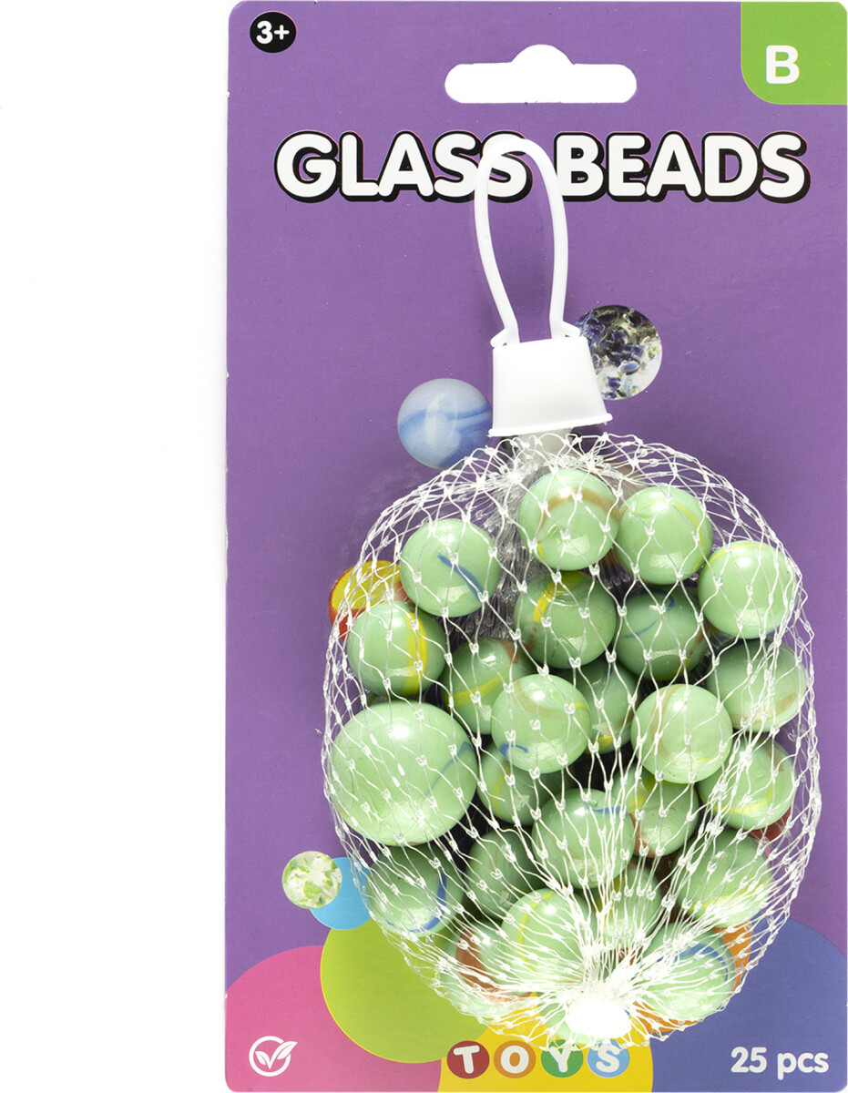 Glass Marbles 25 Stk - Assorteret