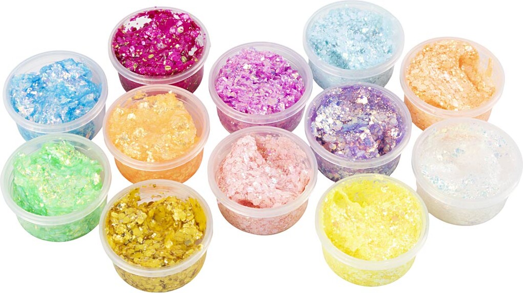 Glitter Clay - Assorterede Farver - 72X20 Ml