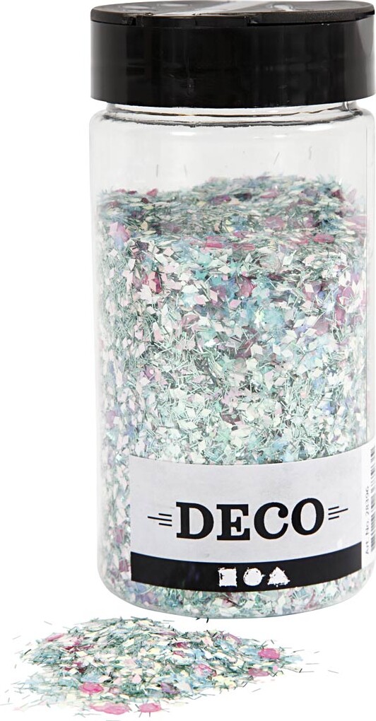 Glitter Drys Og Pailletter - Pastelfarver - 170 G