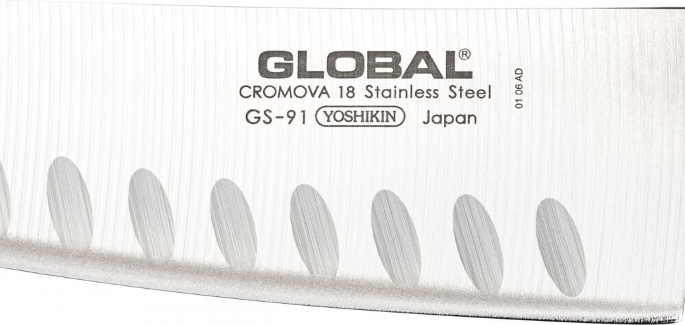 Global - Gs-91 Grøntsagskniv Med Grantonskær - 14 Cm