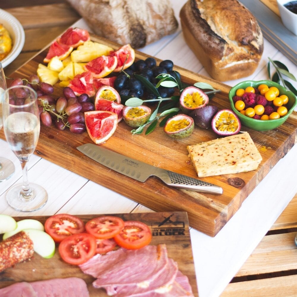 Global - Gs-91 Grøntsagskniv Med Grantonskær - 14 Cm