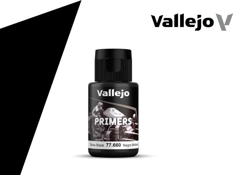 Vallejo - Surface Primer - Gloss Black - 32 Ml