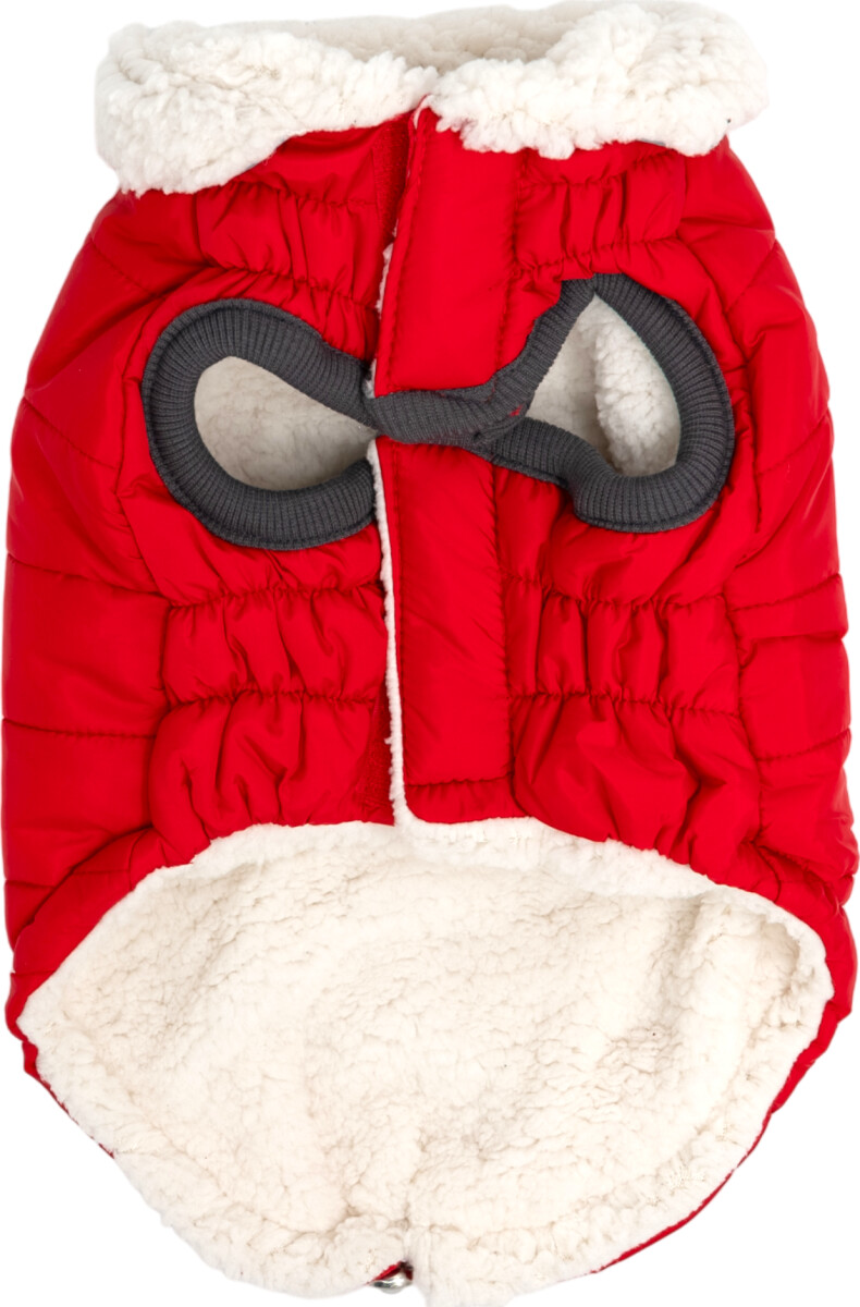 Go Fresh - Hundejakke Parka Rød M 38Cm - Med Lommer Og Pelskant