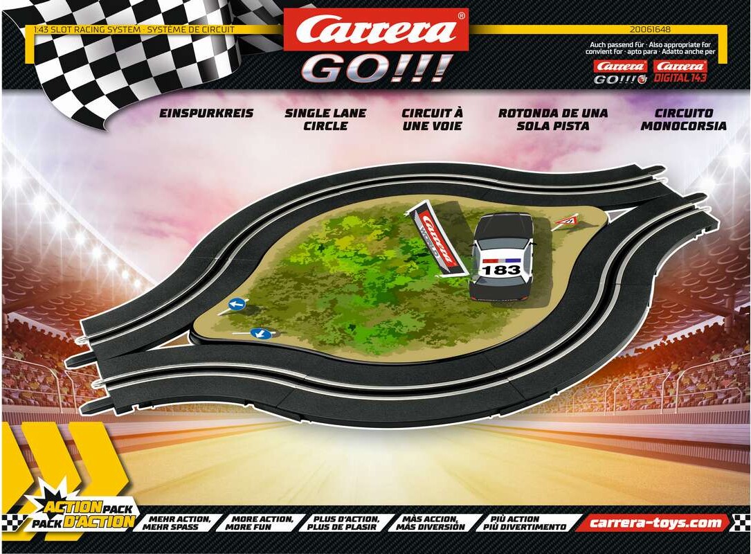 Accessoire Circuit Slot Carrera GO - Cercle à Une Voie - Neuf Sous Boîte