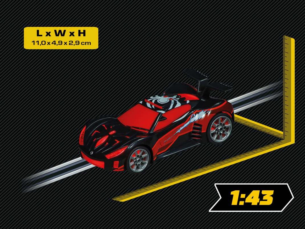 Carrera Go 64265 - Spider-Man Speed Shifter - Black - Analog - 1 43