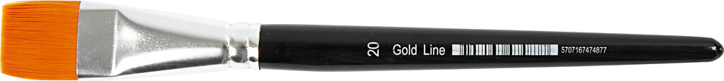 Gold Line Pensler - Nr 20 - L 21 Cm - B 24 Mm - Flad - 6 Stk