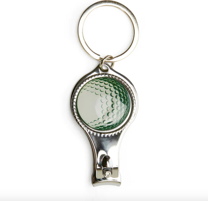 Flaskeåbner Nøglering Med Negleklipper Og Golfbold Markør