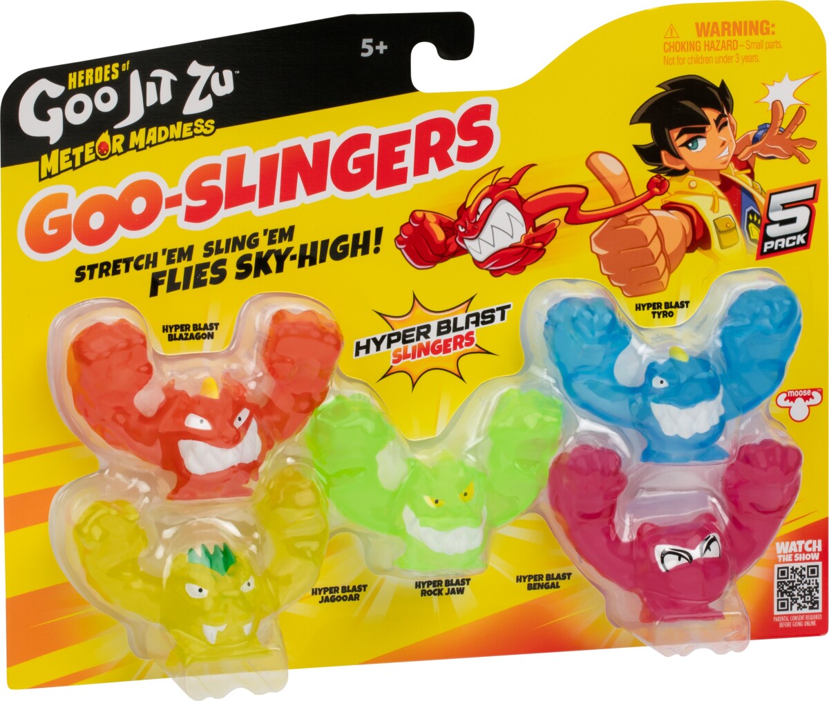 Goo Jit Zu - Meteor Madness Slingers Glow 5 Pack