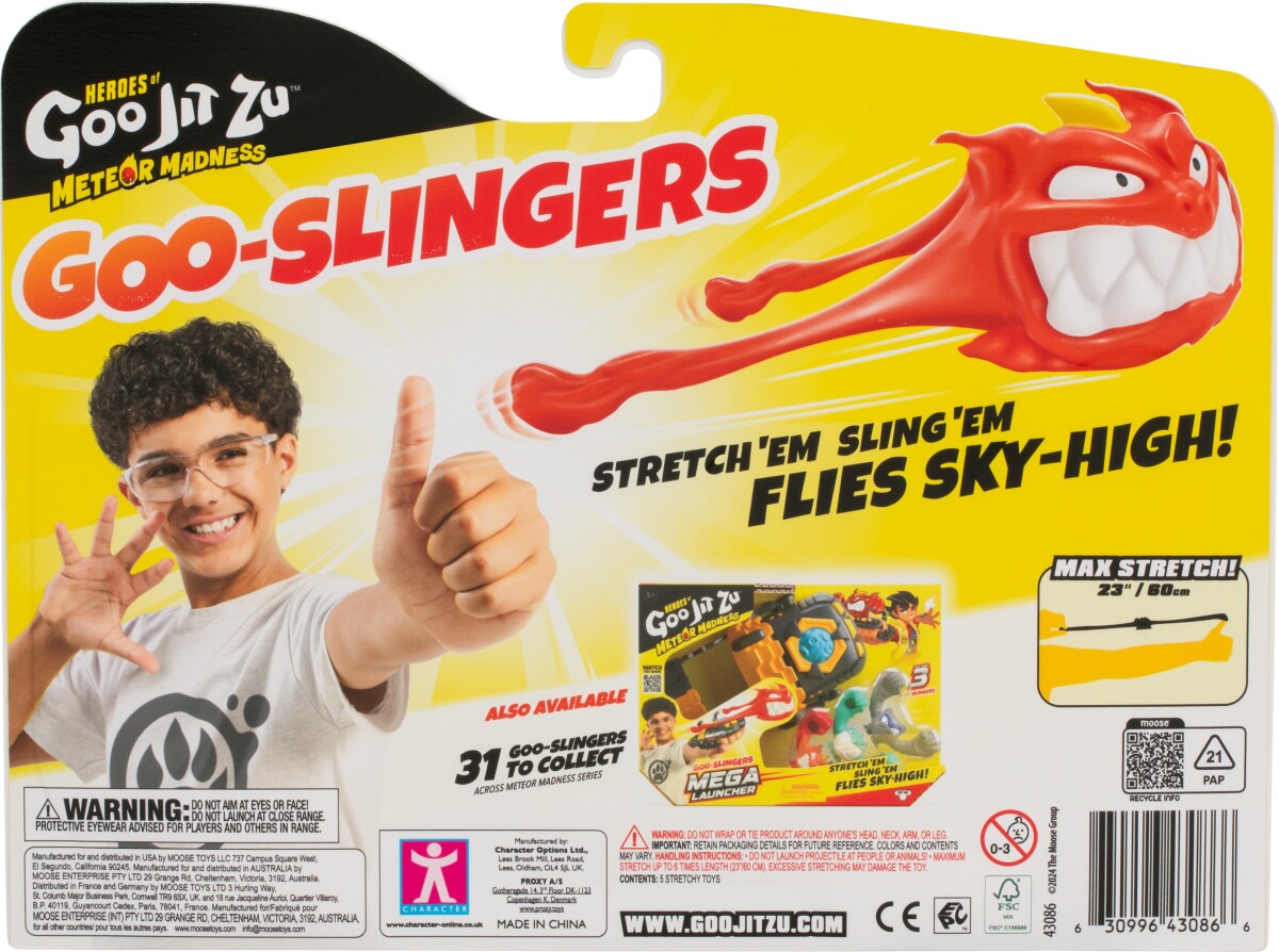 Goo Jit Zu - Meteor Madness Slingers Glow 5 Pack