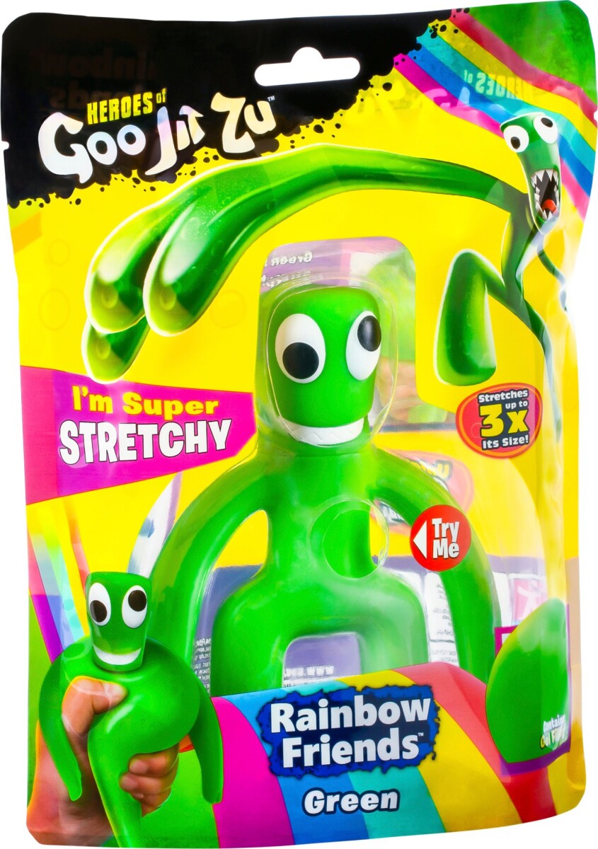 Figurine Heroes Of Goo Jit Zu Rainbow Friends – Personnage Bleu Extensible X3 | Jouet Squishy Horreur Enfant 10.7 Cm