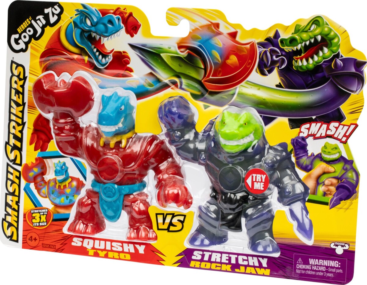 Heroes Of Goo Jit Zu - Smash Strikers - Tyro Vs Rock Jaw Figurer