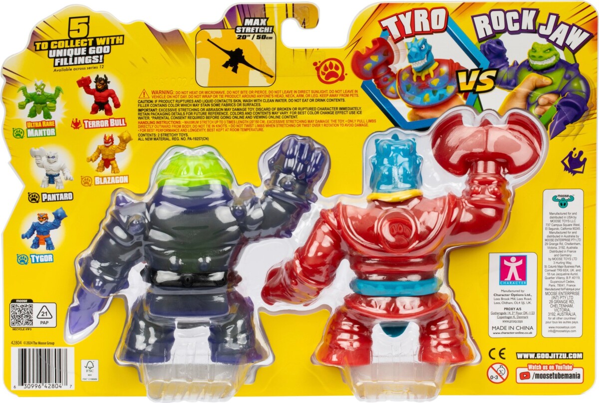 Heroes Of Goo Jit Zu - Smash Strikers - Tyro Vs Rock Jaw Figurer