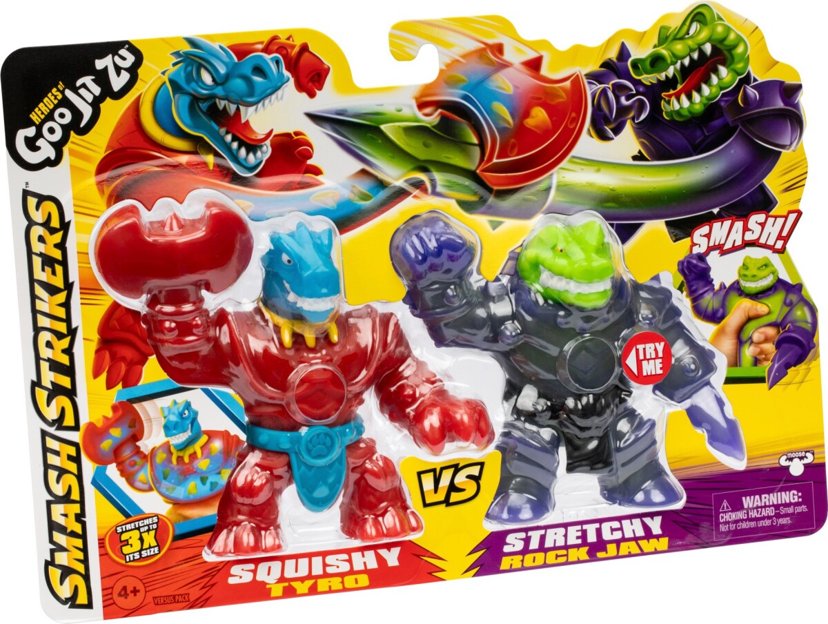 Heroes Of Goo Jit Zu - Smash Strikers - Tyro Vs Rock Jaw Figurer