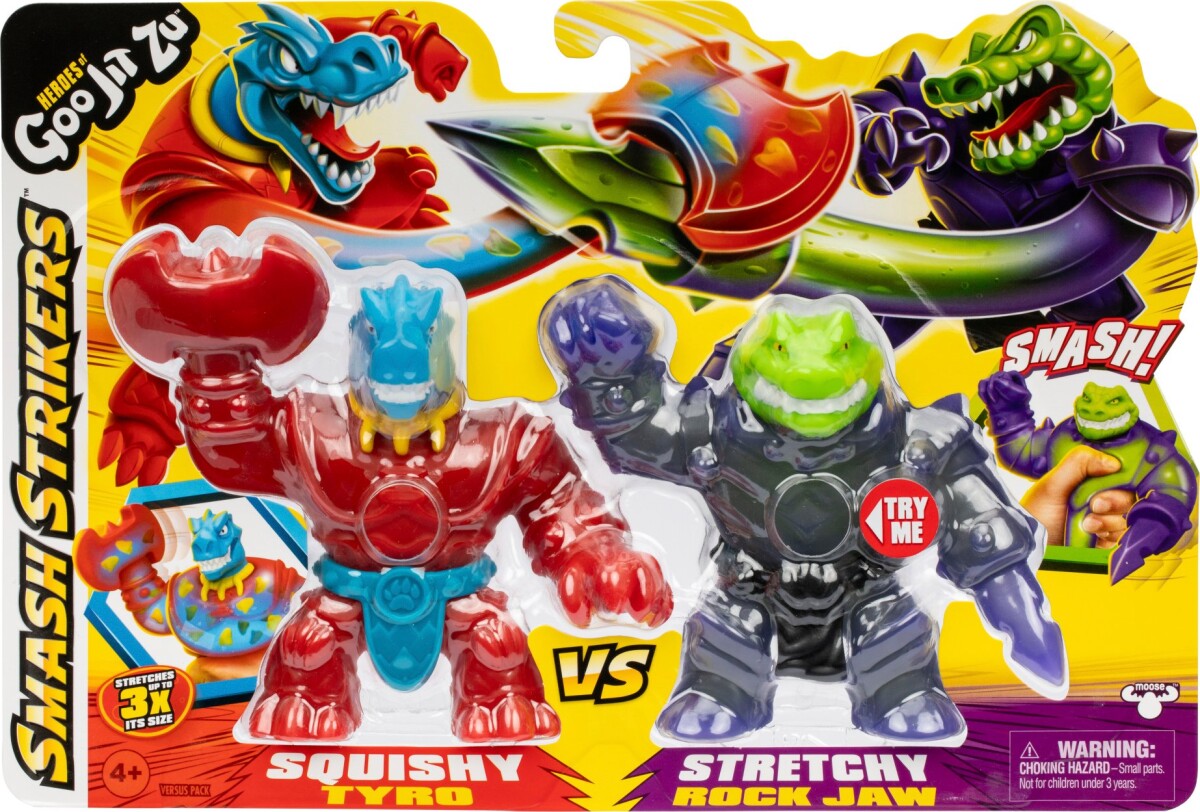 Heroes Of Goo Jit Zu - Smash Strikers - Tyro Vs Rock Jaw Figurer