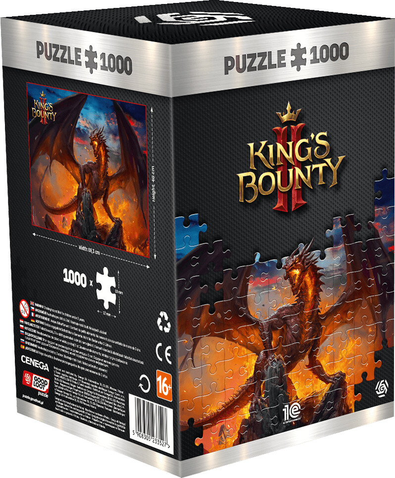 King S Bounty Ii Puslespil - 1000 Brikker - Inkl Plakat Og Pose - Drage