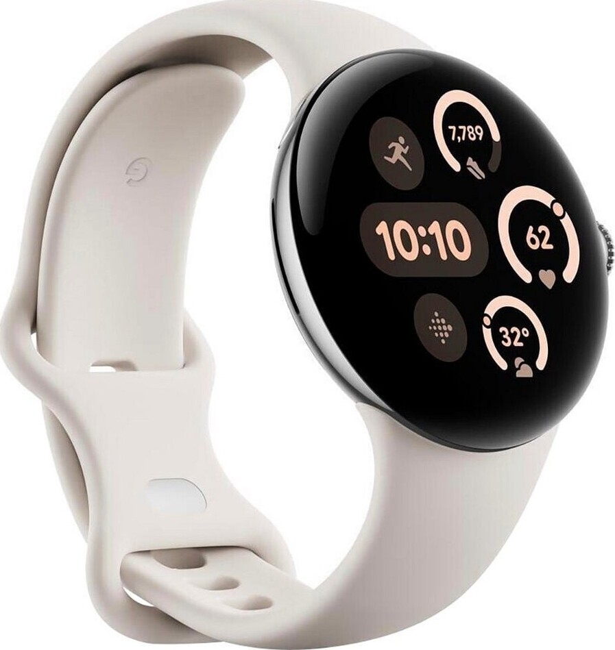 Google - Pixel Watch 3 41Mm Bluetooth Polished Silverporcelain
