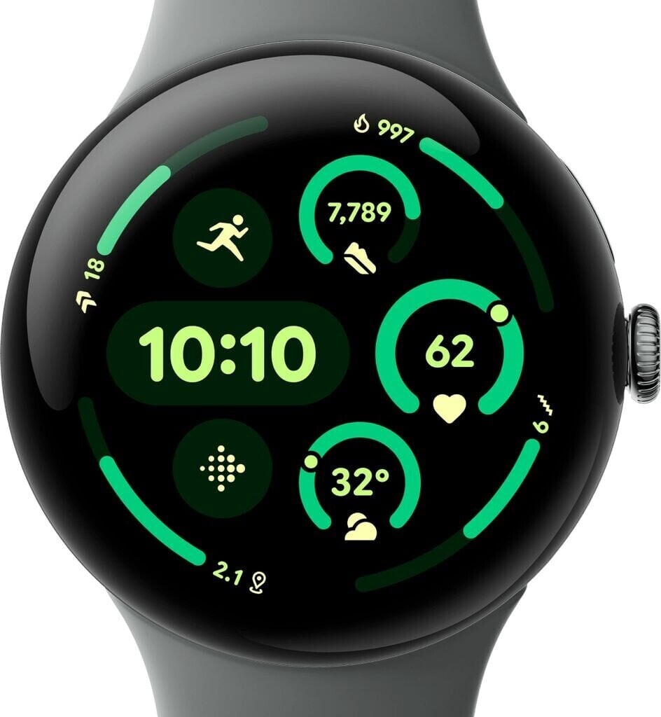 Google - Pixel Watch 3 45Mm Bluetooth Matte Hazel