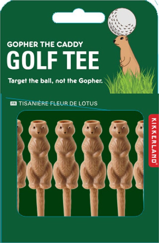 Kikkerland - Golf Tee - Gnaver - Plastik - 6 Stk