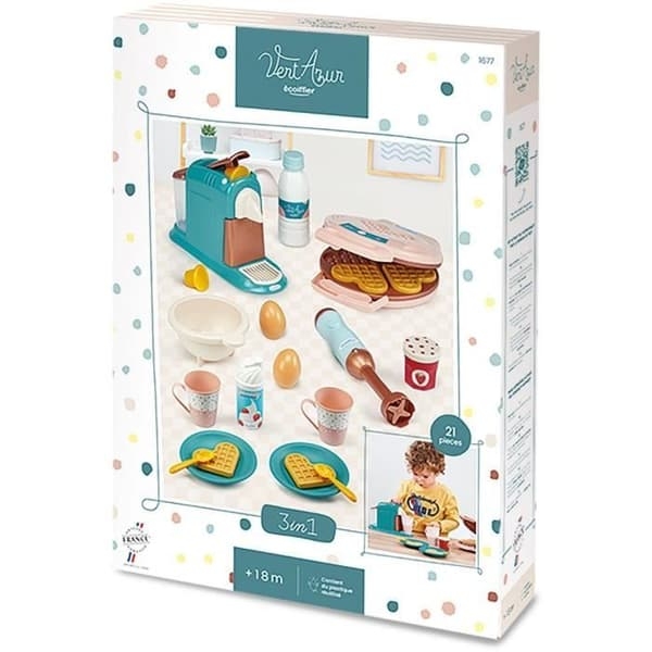 Gourmet Legemad Inkl Service Vafler Maskiner - Ecoiffier Vert Azur