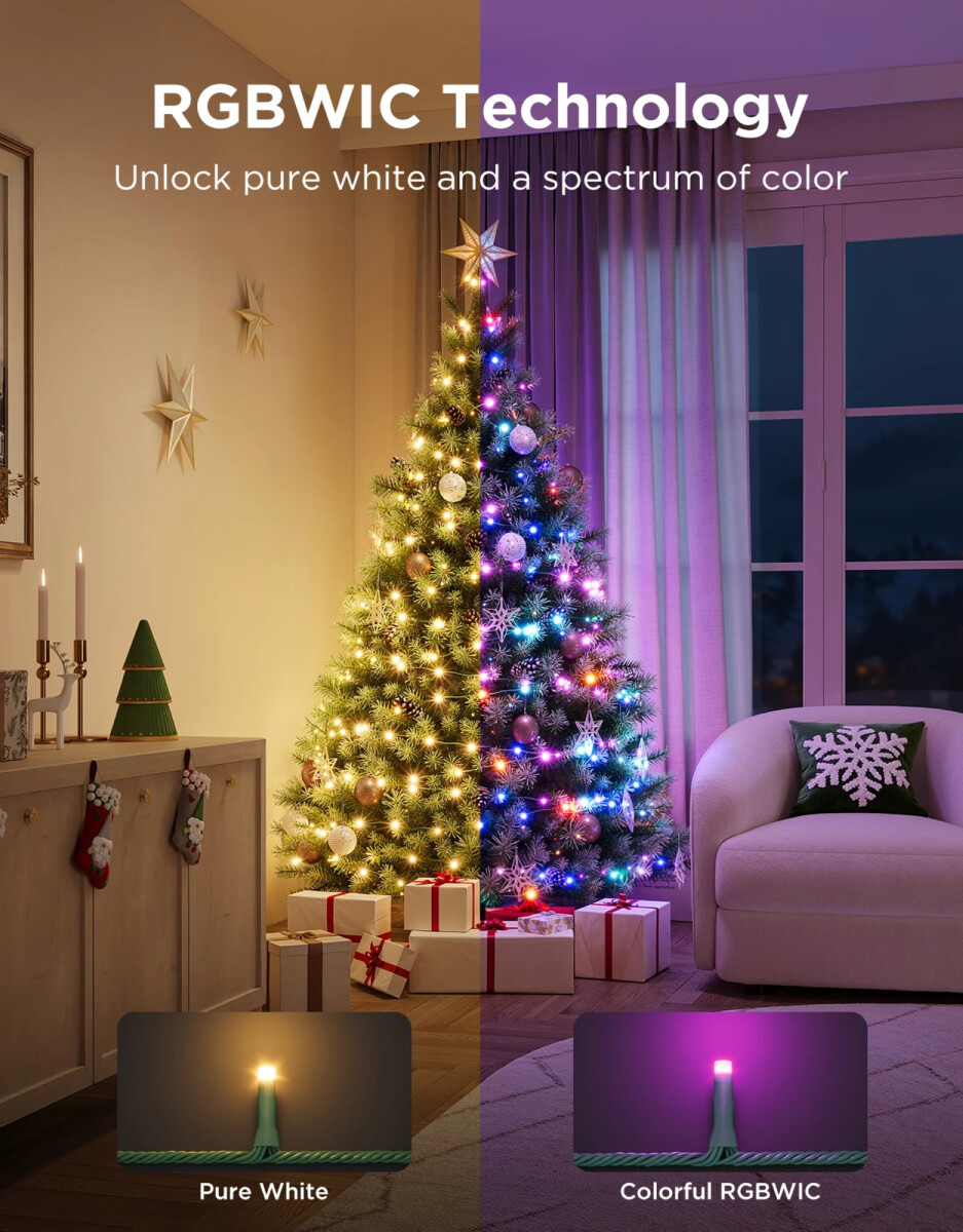 Govee Christmas Sparkle String Lights - 30 Meter Julelyskæde Rgbwic Matter