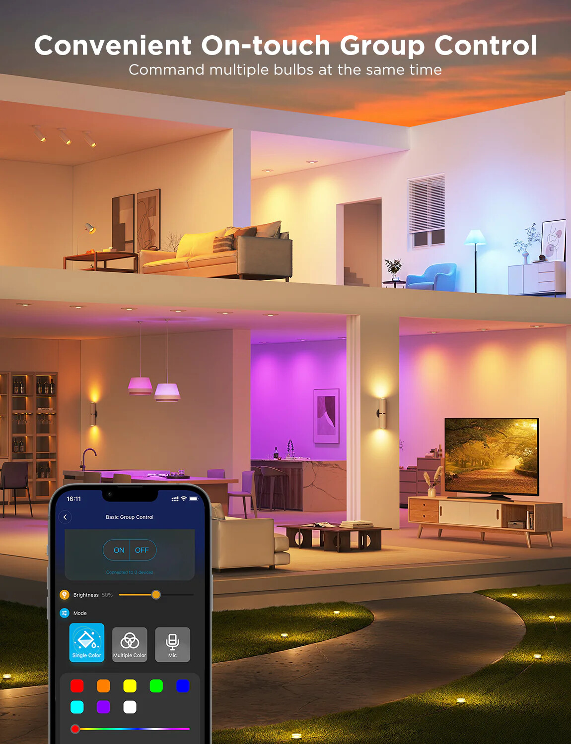 Govee - Gu10 Wifi Ble Rgbww Pære 400Lm 2-Pak - Forbedr Din