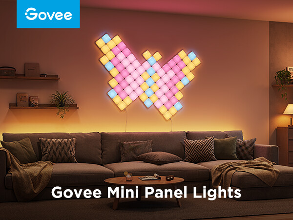 Govee - Smart Mini Panel Lights Extension 6-Pack - Udvid Dit Smarte