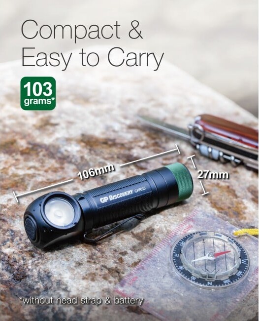 Gp Discovery - Genopladelig Pandelampe - Chr35 - 600 Lm