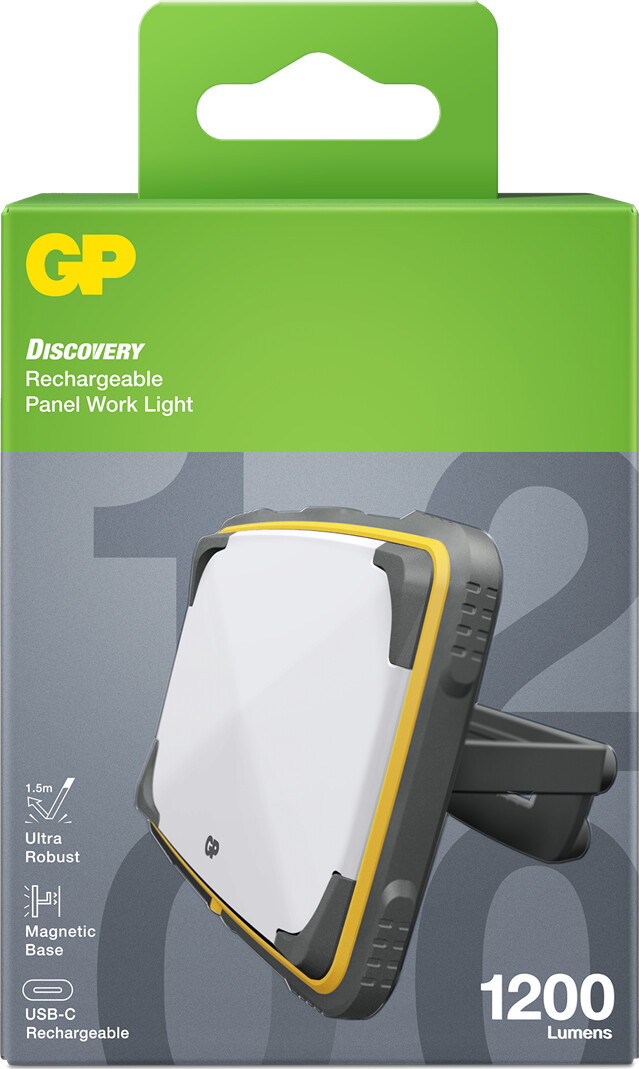 Gp Discovery - Genopladelig Arbejdslampe - Cwp15 - 1200 Lumen