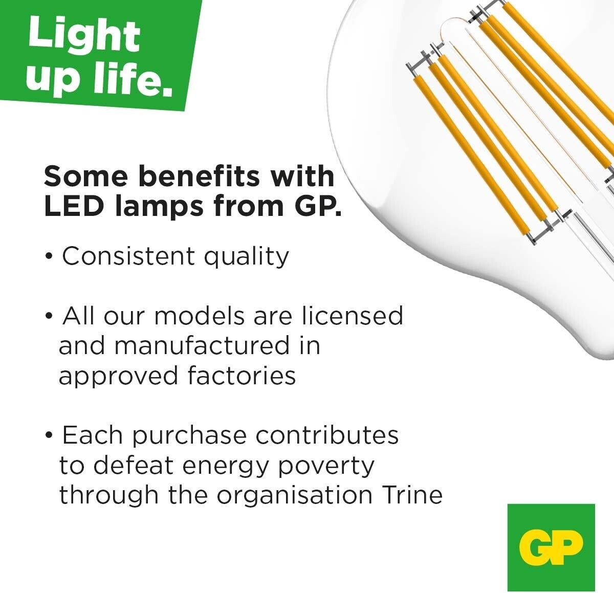 Gp - Led Pære - Classic - E27 Dæmpbar 9W 60W 806 Lm