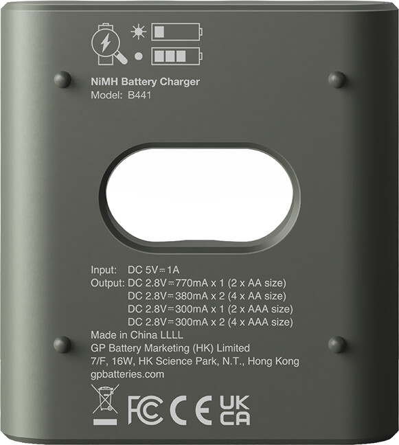 Gp - Recharge B441 Oplader Til Genopladelige Aa Aaa Batterier