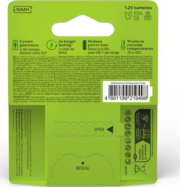 Gp - Recharge Genopladelige Batterier - Aaa 650 Mah - 4 Stk