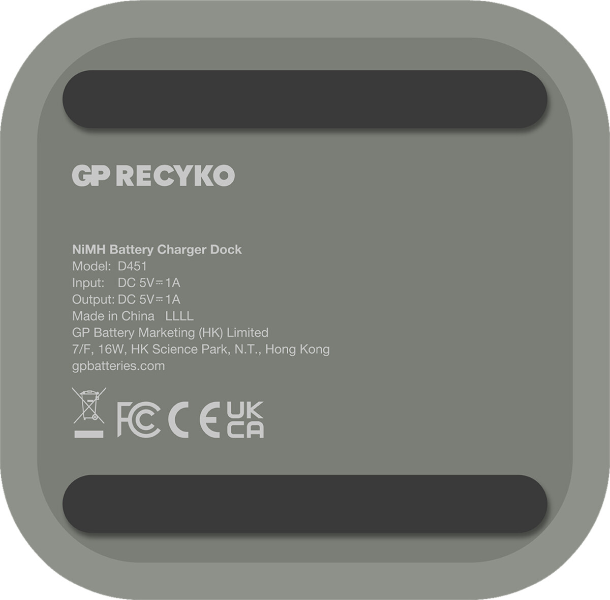 Gp - Recyko Aa Usb Charger - B441 Batteri Oplader Dock 4 Batterier