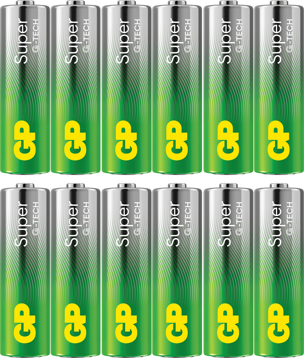Gp - Super Alkaline Aa Batterier - 15A Lr6 1 5V - 12 Stk