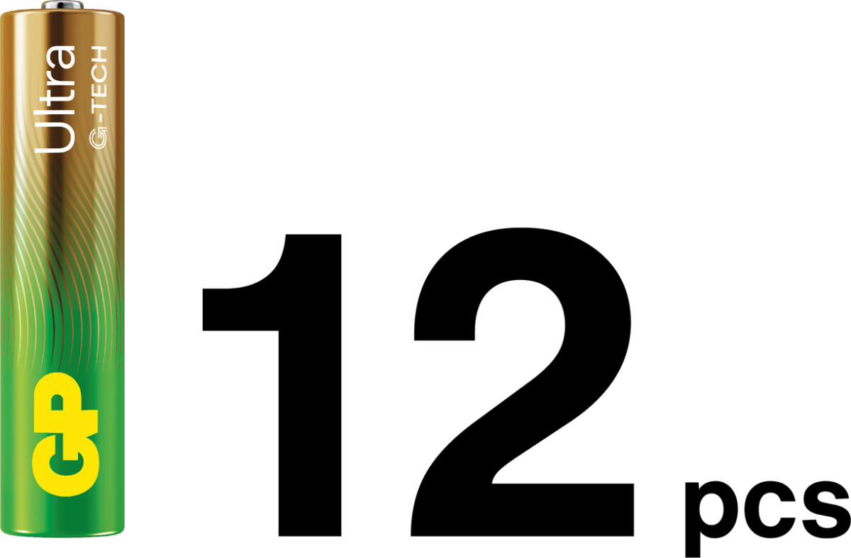 Gp - Ultra Alkaline 12Xaa 12Xaaa Batterier - Inkl Ventilator