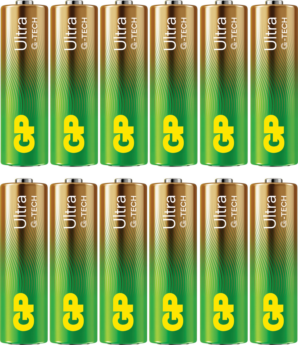Gp - Ultra Alkaline Aa Batterier - 15Au Lr6 1 5V - 12 Stk