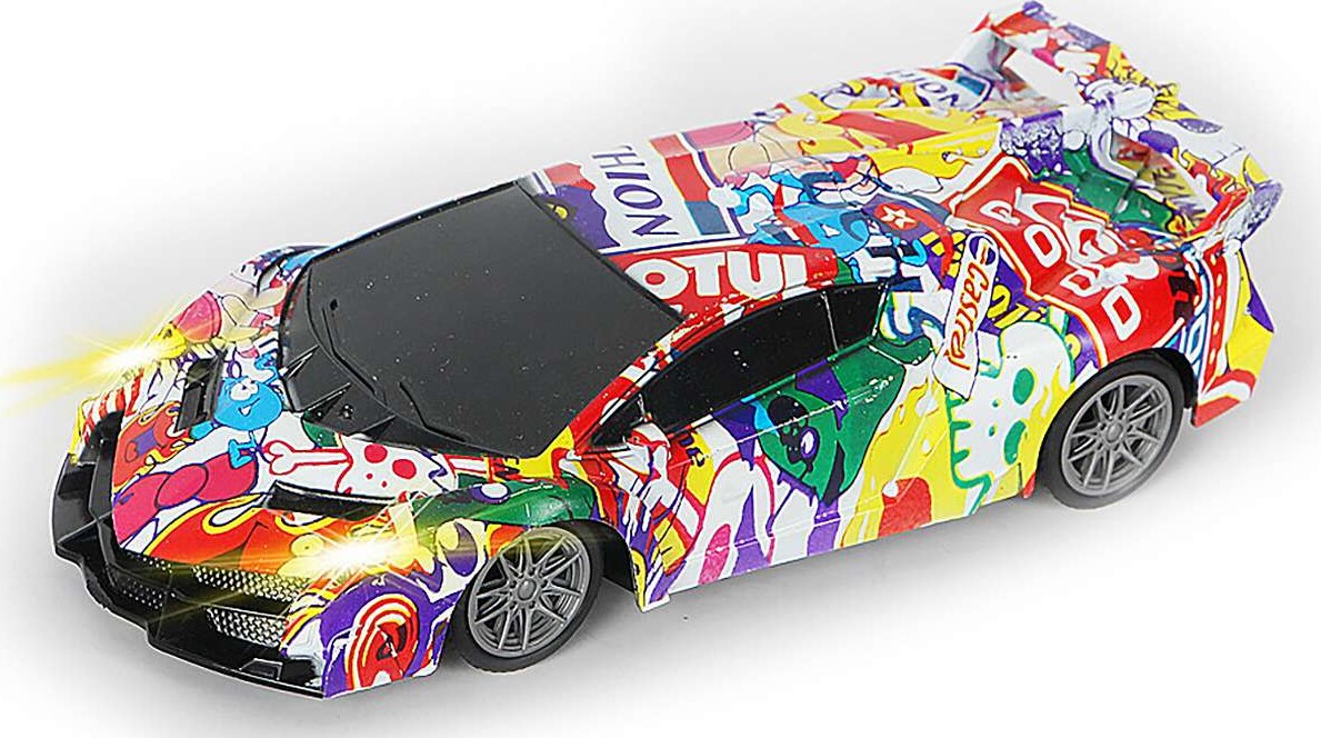 Fjernstyret Racerbil Med Lys - Conqueror - Graffiti - 1 20