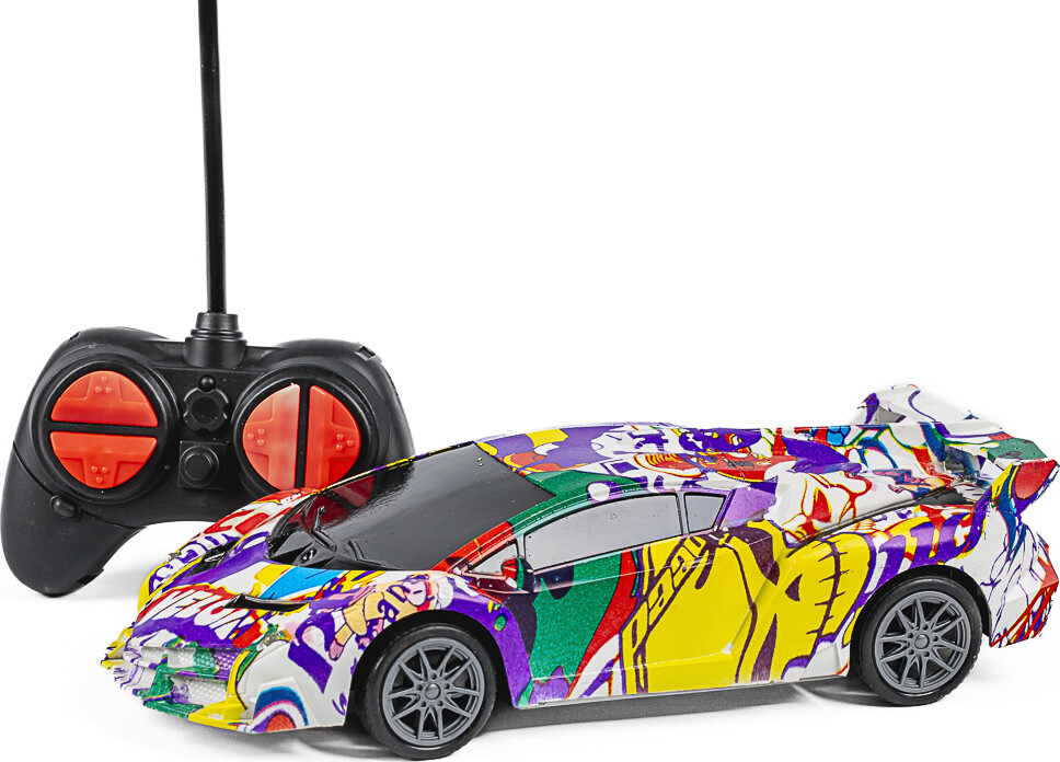 Fjernstyret Racerbil Med Lys - Conqueror - Graffiti - 1 20
