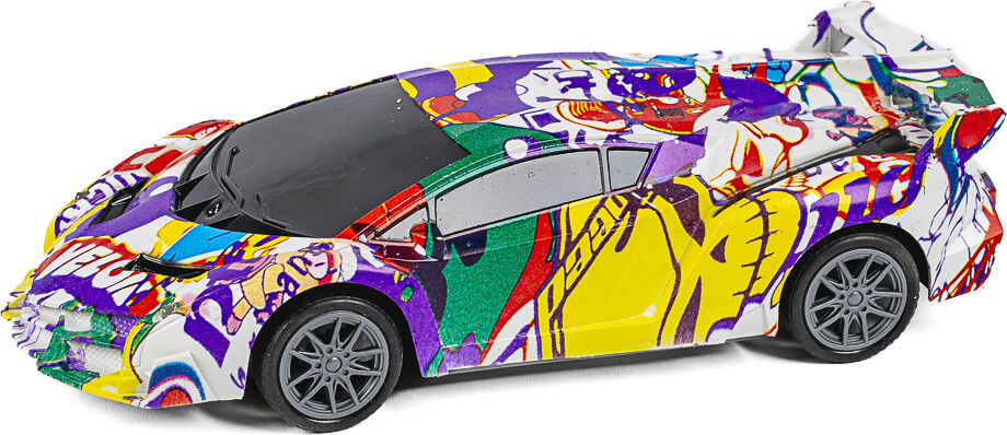 Fjernstyret Racerbil Med Lys - Conqueror - Graffiti - 1 20